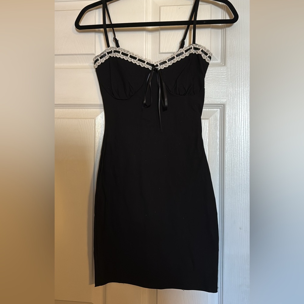 Windsor size small Black Dress with Lace Trim